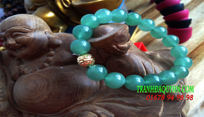 vòng tay đá phong thủy đá thạch anh xanh